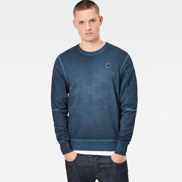 G Star Raw Stalt Roundneck Longsleeve Sweater — Grey Medium - Picture 7 of 9